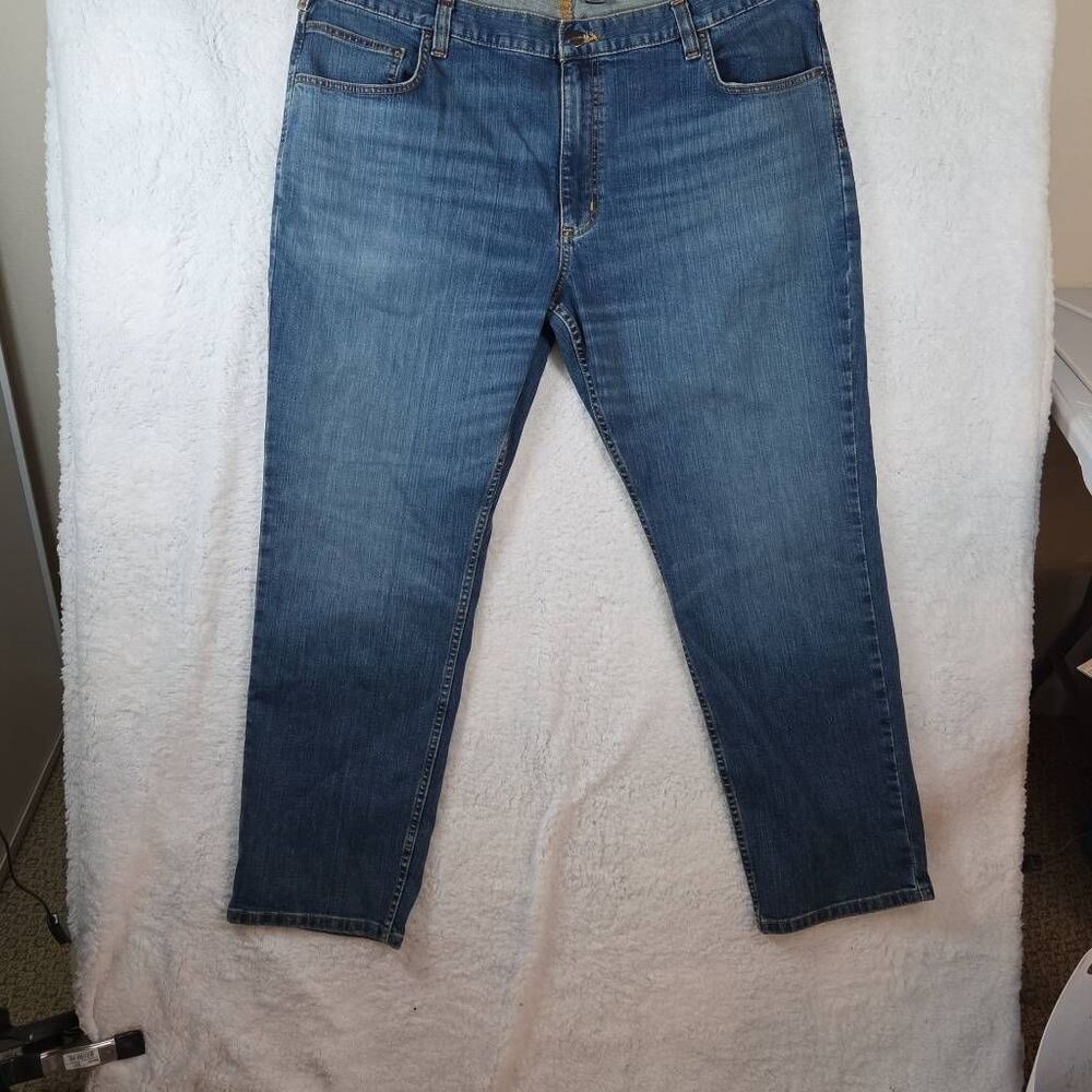 Carhartt Men's Relaxed Fit Zip Fly Denim Jeans Blue Size 42 x 30